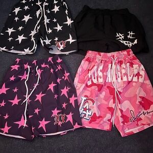 Pink Star Kids Shorts